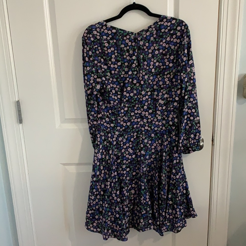 Rebecca Taylor Floral MIDI Dress with Flair Skirt - Picture 5 of 8